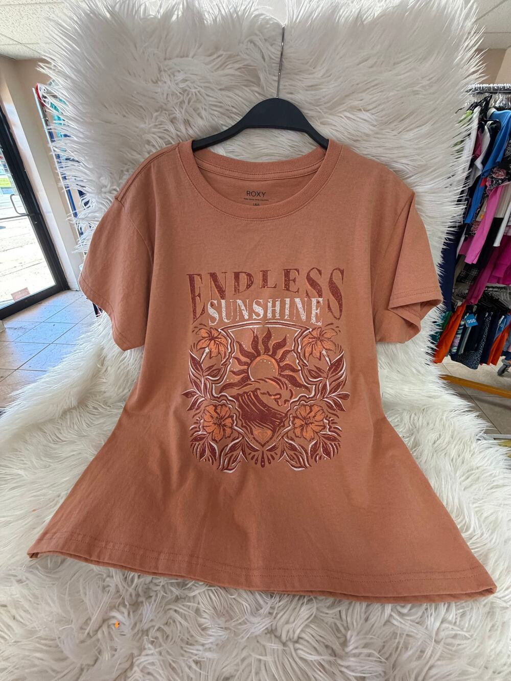 Roxy Endless Sunshine Graphic Short Womens Top Size: L